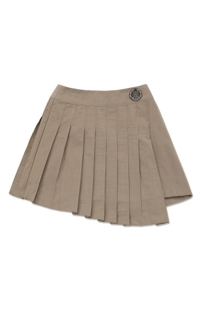 Honor The Gift Kids' Pleated Asymmetric Skirt In Bone
