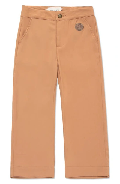 Honor The Gift Kids' Wide Leg Trousers In Clay