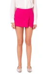 English Factory Slit Detail Skort In Fuchsia