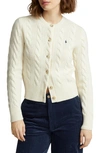 Polo Ralph Lauren Cable Knit Cardigan In Authentic Cream
