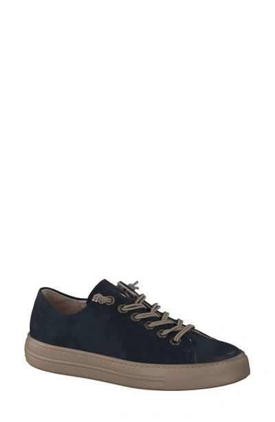 Paul Green Hadley Platform Sneaker In Space Nubuk