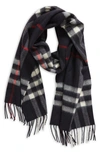 BURBERRY GIANT CHECK CASHMERE SCARF