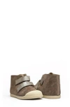 Childrenchic Kids' High Top Suede Sneaker In Taupe