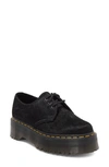 Dr. Martens' 1461 Quad Smooth Leather Platform Oxford In Black