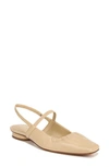 Vince Venice Leather Slingback Ballerina Flats In Macadamia