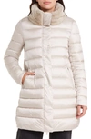Save The Duck Dalea Faux-fur Collar Padded Coat In Rainy Beige