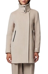 Soia & Kyo Abbi Wool Blend Coat With Removable Quilted Puffer Bib In Hush