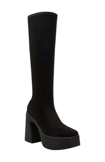 Katy Perry The Heightten Knee High Platform Boot In Soft Black