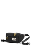 The North Face Berkeley Lumbar Water Repellent Recycled Nylon Belt Bag In Tnf Black/ Mineral Gold