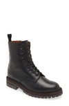 Common Projects Zip Detail Combat Boots In Black