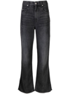 Isabel Marant Étoile Black Belvira High-rise Bootcut Jeans In Grigio