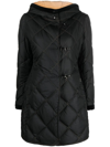 Fay Virginia Quilted Rain Coat In Nero