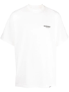 Represent White Crewneck T-shirt With With Front And Back Owners Club Print In Bianco