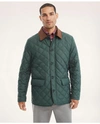 Brooks Brothers Paddock Diamond Quilted Coat | Green | Size Small