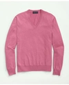 Brooks Brothers Supima Cotton V-neck Sweater | Medium Pink | Size Xl