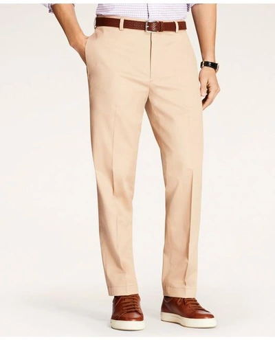 Brooks Brothers Regular Fit Stretch Cotton Advantage Chino Pants In Dark Khaki