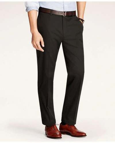 Brooks Brothers Regular Fit Stretch Cotton Advantage Chino Pants | Black | Size 32 32