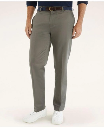 Brooks Brothers Regular Fit Stretch Cotton Advantage Chino Pants | Dark Grey | Size 44 32