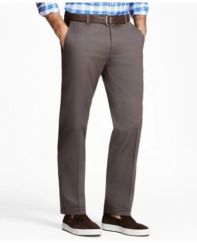 Brooks Brothers Slim Fit Stretch Cotton Advantage Chino Pants In Dark Grey