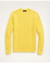 Brooks Brothers Supima Cotton Cable Crewneck Sweater | Yellow | Size 2xl