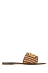 Valentino Vlogo Signature Woven Slide Sandals In Multicolor