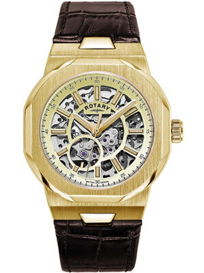 Pre-owned Rotary Gs05418/03 Regent Automatic Mens Watch 40mm 10atm