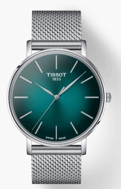 Pre-owned Tissot Every Time Gent Quartz Green Dial Men's Watch T1434101109100