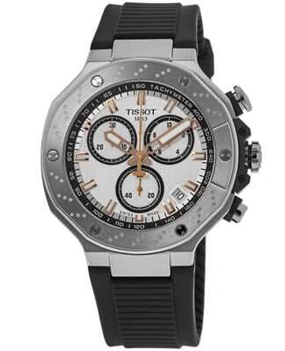 Pre-owned Tissot T-race Chronograph White Dial Men's Watch T141.417.17.011.00