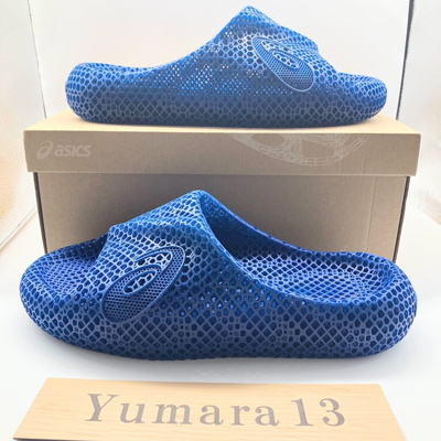 Pre-owned Asics Actibreeze 3d Sandal Slide Black Blue 2colors 1013a130-001,400 Men's Size In 400(blue)