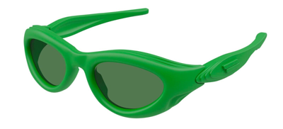 Pre-owned Bottega Veneta Bv1162s Green/green (002) Sunglasses