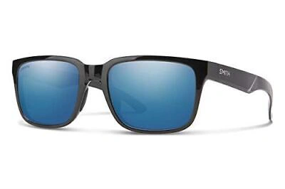 Pre-owned Smith Headliner Square Sunglasses In Gloss Black/chromapop Polarized Blue Mirror In Multicolor
