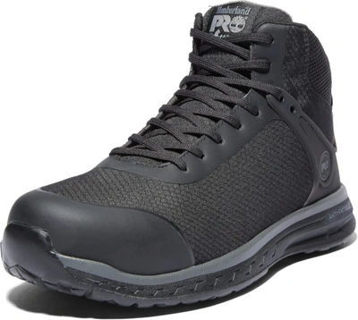 Pre-owned Timberland Men's Drivetrain Mid Composite Safety Toe Static Dissipative... In Black: Black