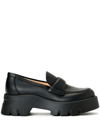 Gianvito Rossi Argo Leather Loafers In Black