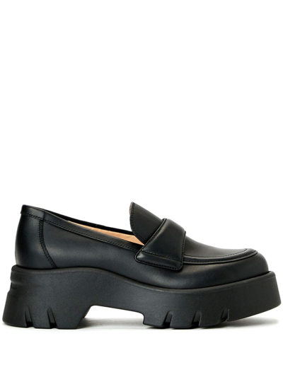 Gianvito Rossi Black Farren Loafers