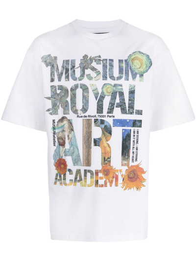 Musium Div. Logo-print Short-sleeve T-shirt In White