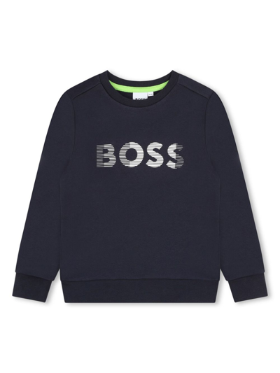 Bosswear Kids' Logo-print Detail Sweatshirt In Blue
