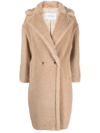 Max Mara Icon Teddy Bear Alpaca And Wool Coat In Brown