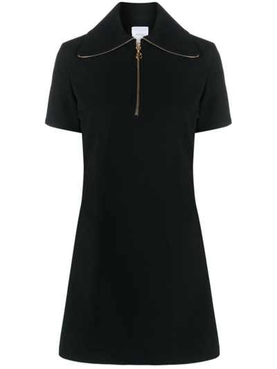 PATOU SHORT-SLEEVE ZIP-DETAIL DRESS