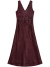 JASON WU V-NECK SLEEVELESS SILK DRESS