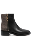 MICHAEL MICHAEL KORS REGAN MONOGRAM-PRINT BOOTS