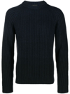 BRIONI FISHERMAN'S-KNIT LONG-SLEEVED JUMPER