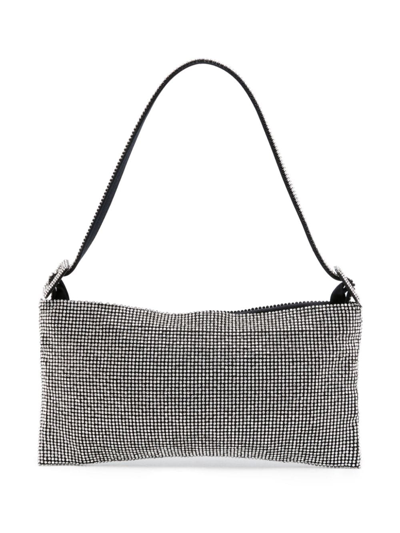 Benedetta Bruzziches Your Best Friend La Grande Crystal-embellished Satin Shoulder Bag In Silver