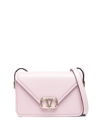 Valentino Small Letter Leather Shoulder Bag In Purple