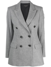 Rag & Bone Double-breasted Virgin Wool-blend Blazer In Grey