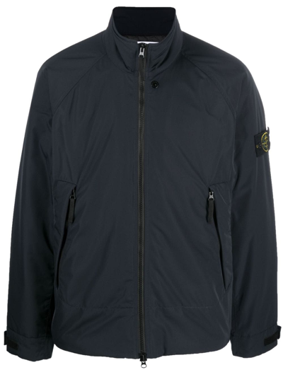 Stone Island 罗盘图案拉链防风衣 In Black