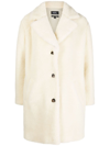 Apc White Nicolette Coat In Nude