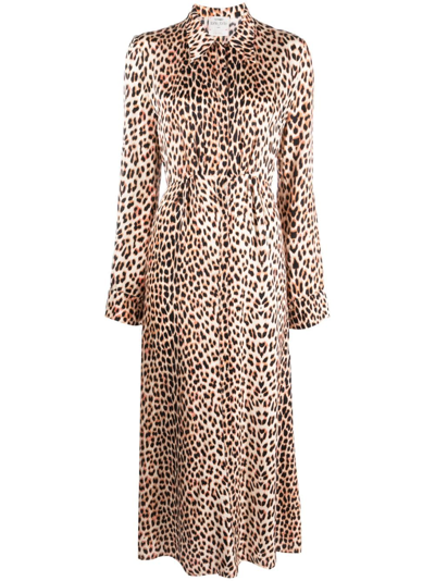 Forte Forte Kleid Mit Leoparden-print In Beige