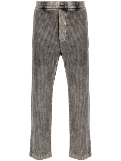 Barena Venezia Faded Corduroy Straight-leg Trousers In Grey