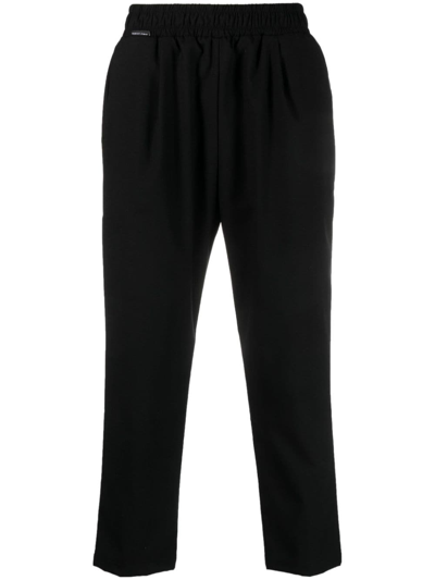 Family First Cropped Tapered Trousers In Black