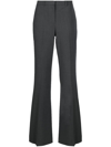 Theory High-waisted Horn Casual Pants In Grau